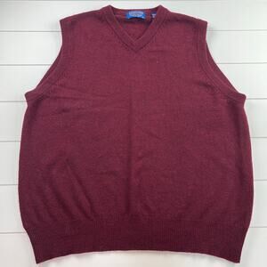 Pendleton maroon Vintage V-neck Sweater Vest men’s size Medium